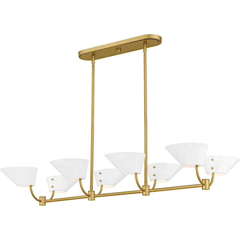 Penley 6-Light Brushed Gold Linear Chandelier