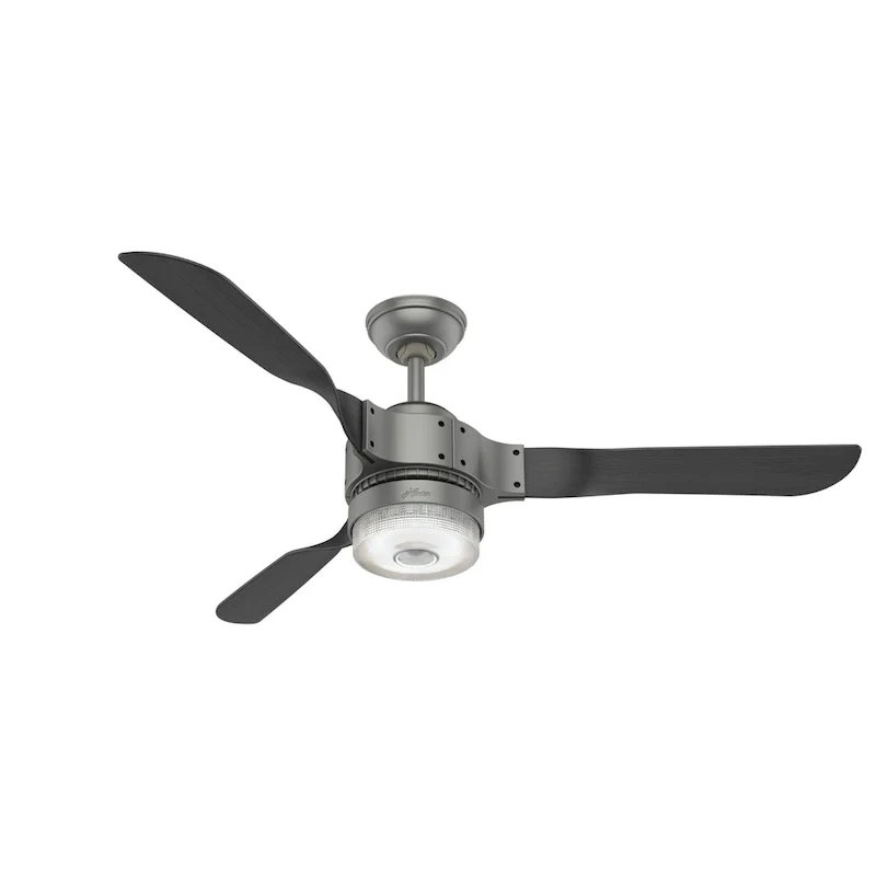 Hunter 54  Apache WiFi Ceiling Fan with LED Light Kit and Handheld Remote - Industrial - SMART FAN!
