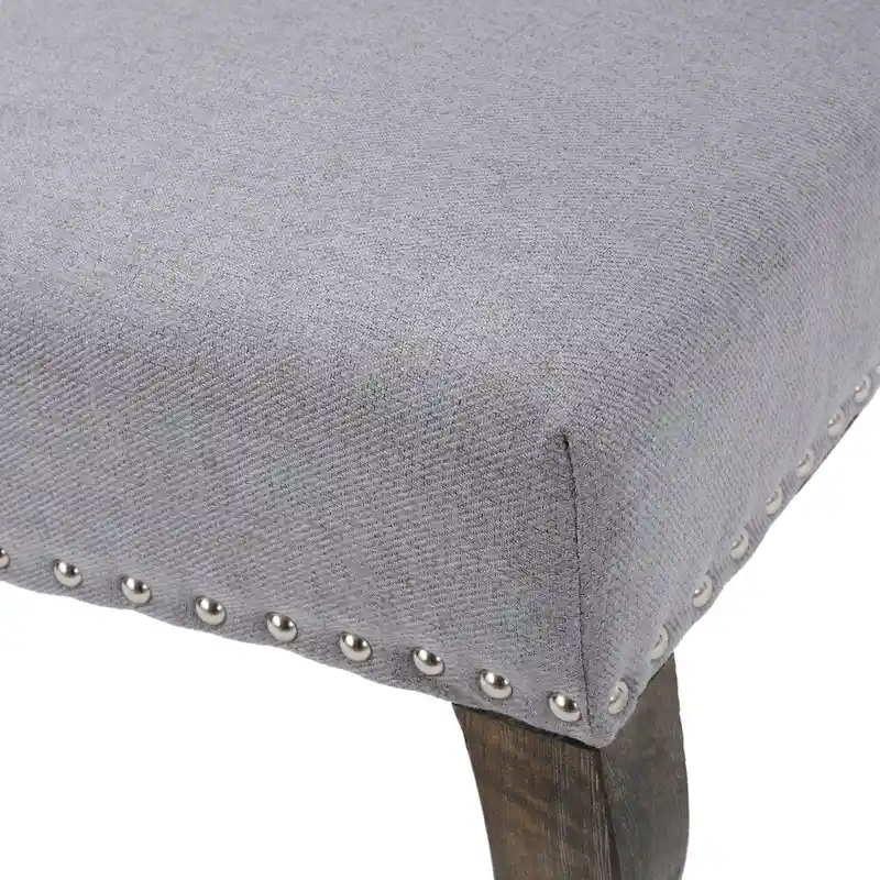 Niclas Wing Back Studded Fabric Accent Chair by Christopher Knight Home