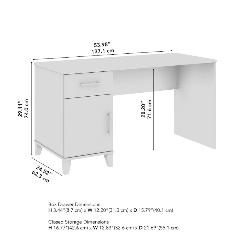 Somerset 54W Office Desk with Drawers by Bush Furniture