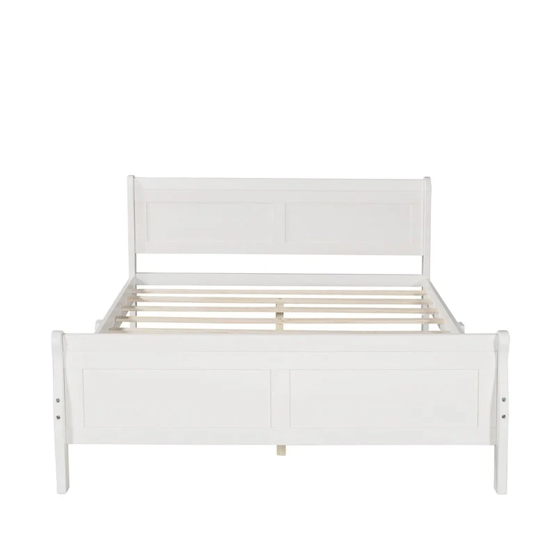Harper & Bright Designs Wood Twin Sleigh Bed with Headboard and Footboard