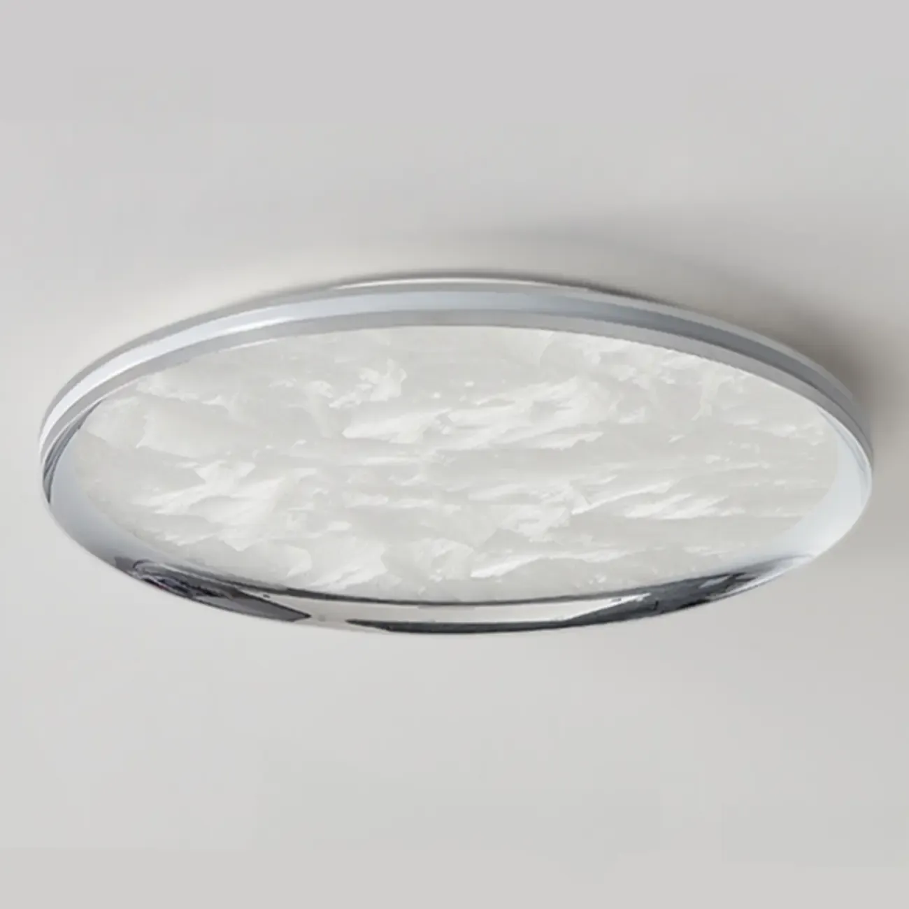 Modern Circular Flush Mount Ceiling Light with Acrylic Shade