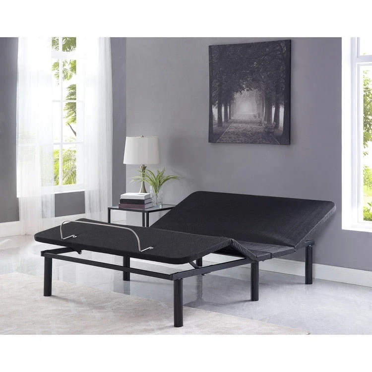 Adjustable Bed Base Frame with Zero-Gravity Positioning, Massage Options and Independent head and Foot Incline Adjustments