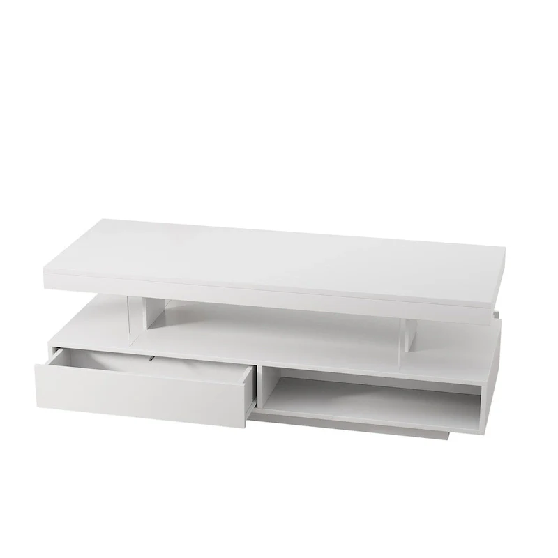 Coffee Table with 2 Drawers and Display Shelves