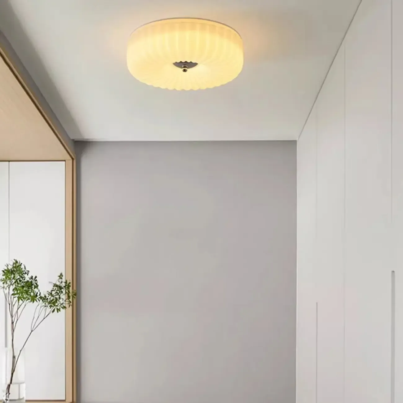 Mid-Century Modern Dimmable Flush Mount LED Ceiling Light