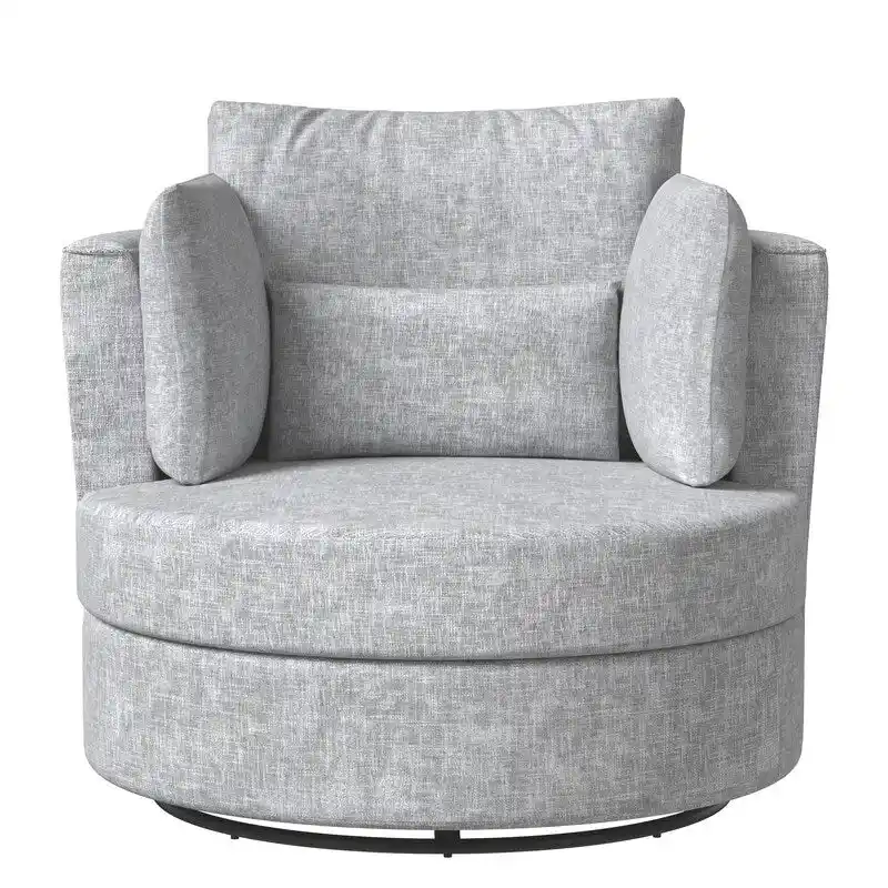 Chenille Swivel Soft Modern Upholstered Accent Chair (Set of 2)