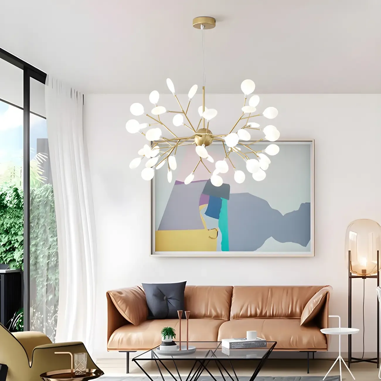 Geometric Modern Sputnik Starburst Chandelier