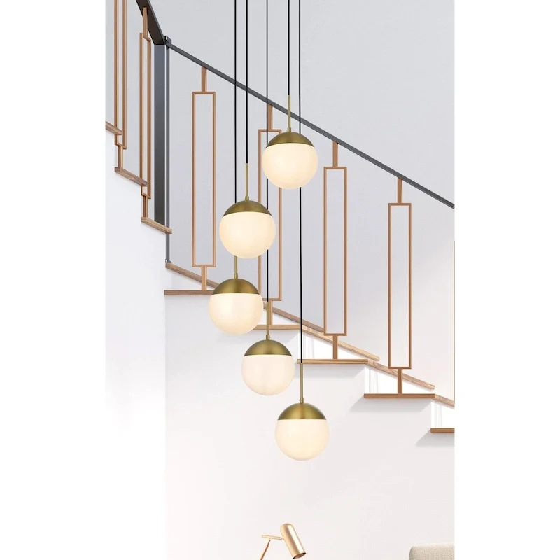 Elegant Lighting Eclipse 5 Light 18  Wide Multi Light Pendant with