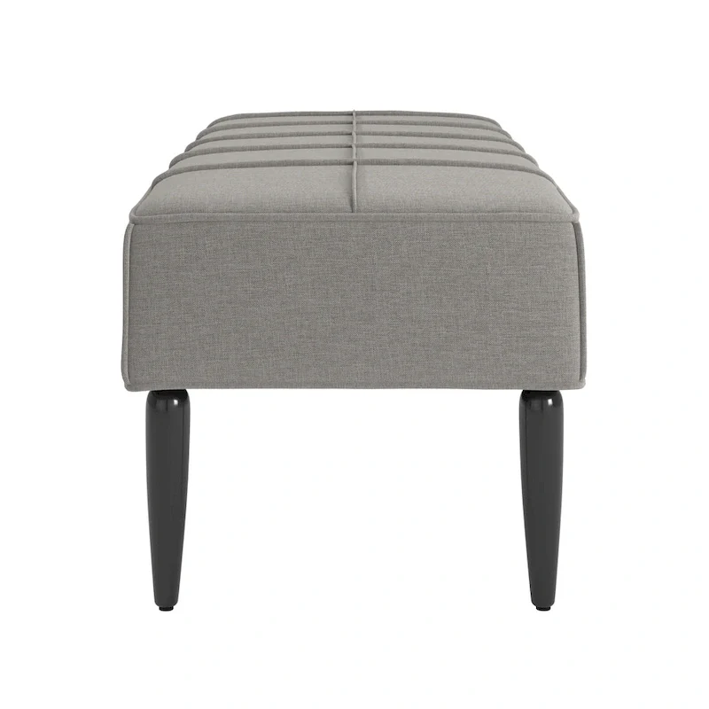 Cassian Black Finish Linen Upholstered Bench by iNSPIRE Q Modern