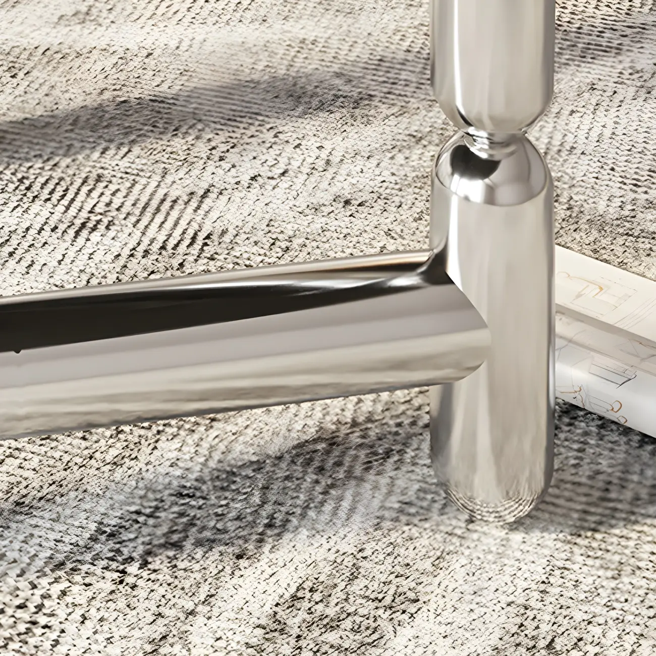 Round Glass Top Coffee Table with Stainless Steel Base