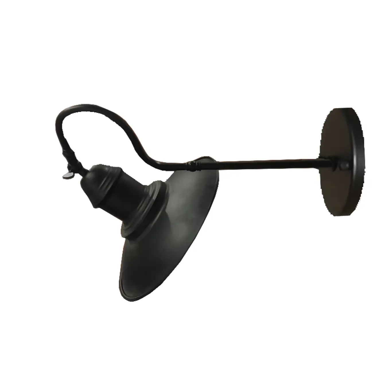 Industrial Metal Curved Down Shade LED Outdoor Wall Light