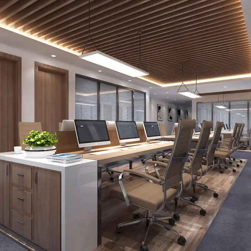 Modern High Back Office Chair Ribbed PU Leather Manager Tilt Conference Room Computer Desk Boss Task Executive Boss