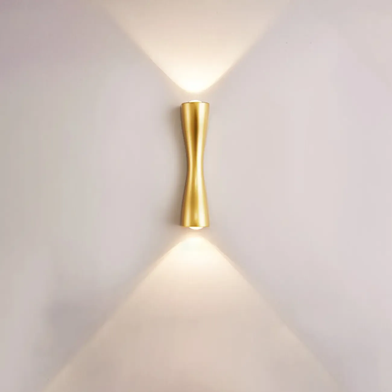 Modern 2-Light Black and Gold Curved Wall Sconce