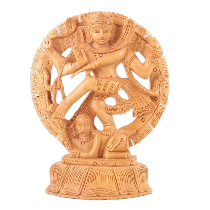 Novica Handmade Splendid Nataraja Wood Statuette
