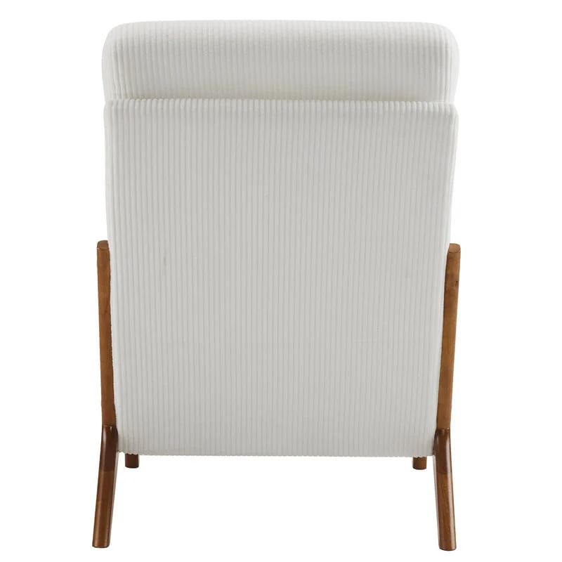 High Back Solid Wood Armrest Backrest Leisure Chair Accent Chair