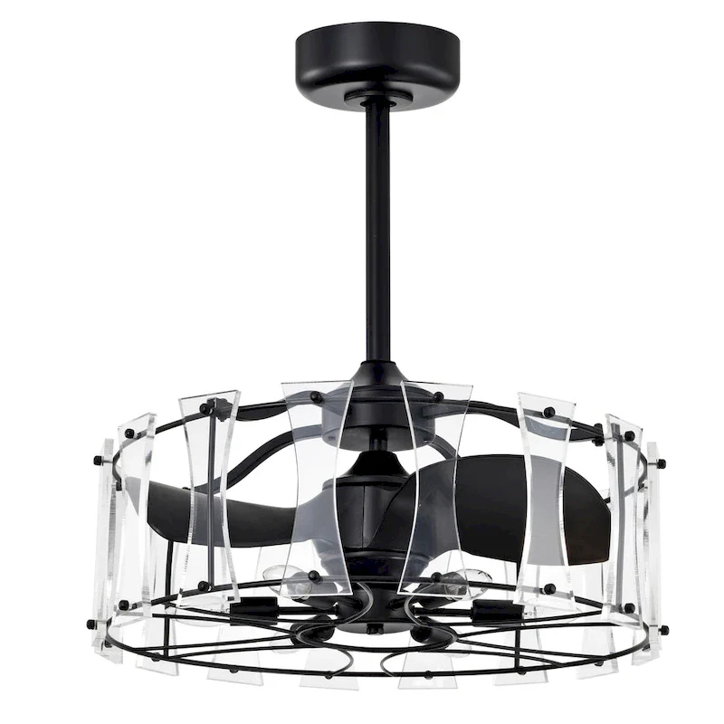 Vinney 25 Inch Modern style Fandelier Lighted with Remote