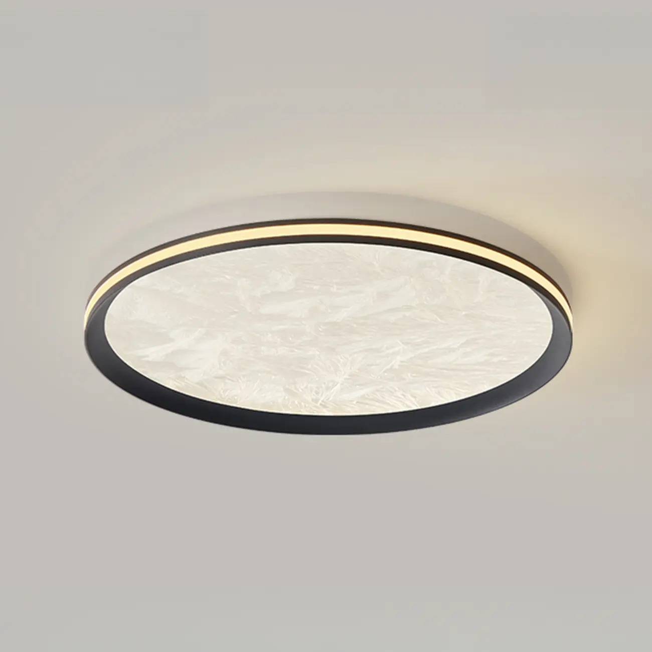 Modern Circular Flush Mount Ceiling Light with Acrylic Shade
