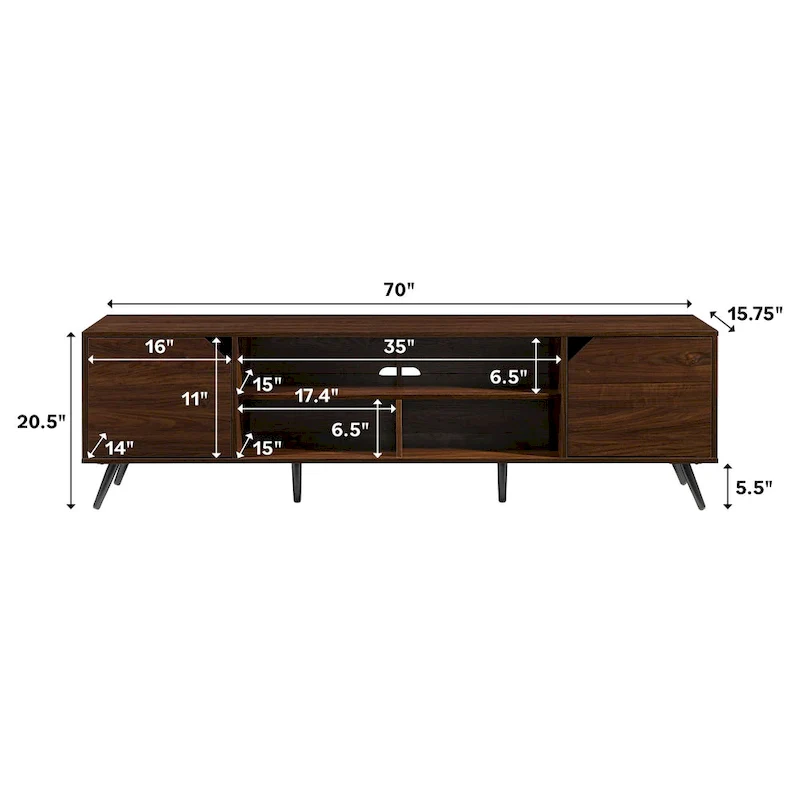 Middlebrook Designs Mid-Century Modern 70-inch TV Stand