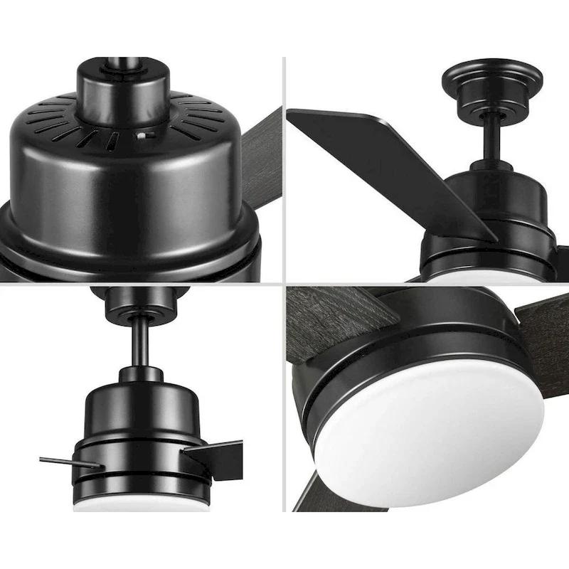 Trevina II Collection 44  Three-Blade Black Ceiling Fan - 10.630  x 21.330  x 10.820