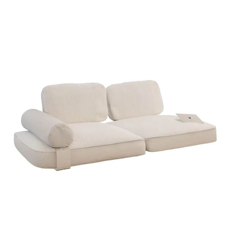 WOWMAX Convertible Love Seat Sofa Floor Bed Chair