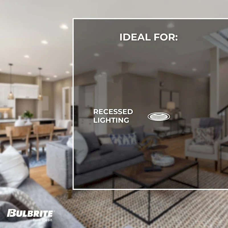 Bulbrite Pack of (4) 12 Watt 4  Integrated LED Recessed Downlight with E26 Quick Connect Adapter - multi