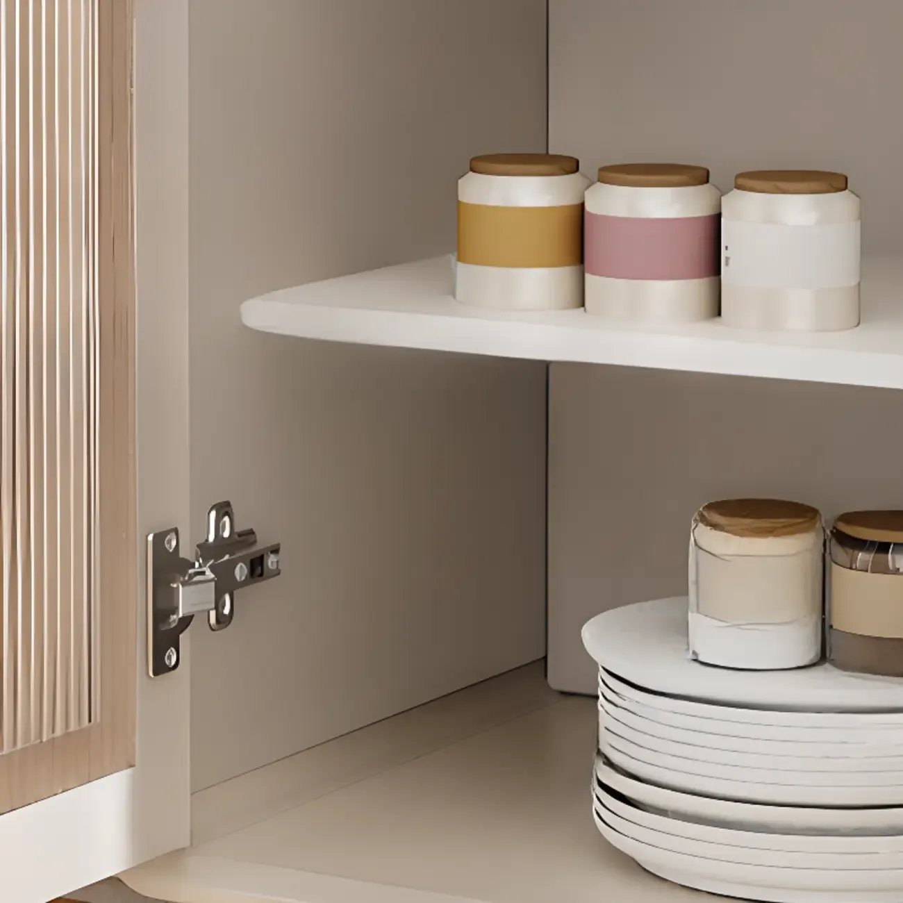 White 3-Drawer Glass Countertop Wood Sideboard