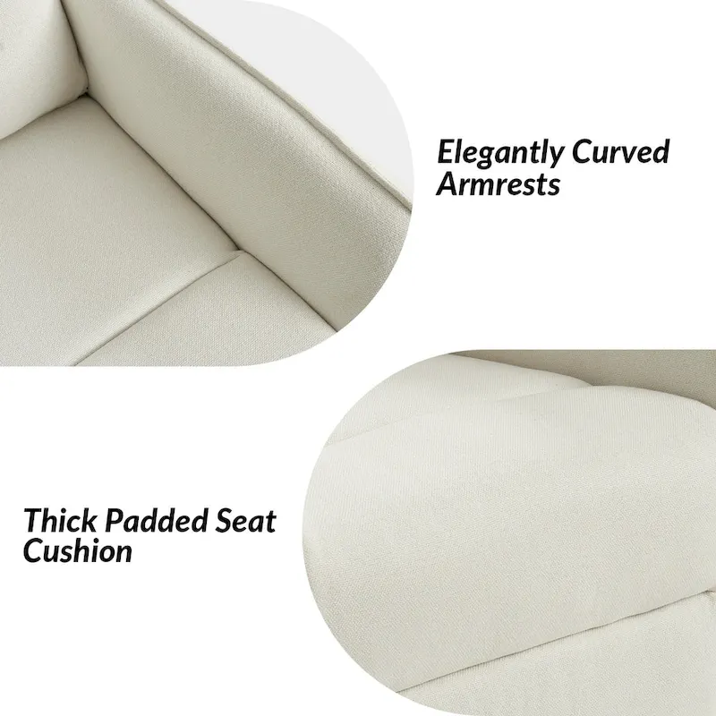 Curtis Rocker Swivel Recliner with Two Side Pockets by HULALA HOME