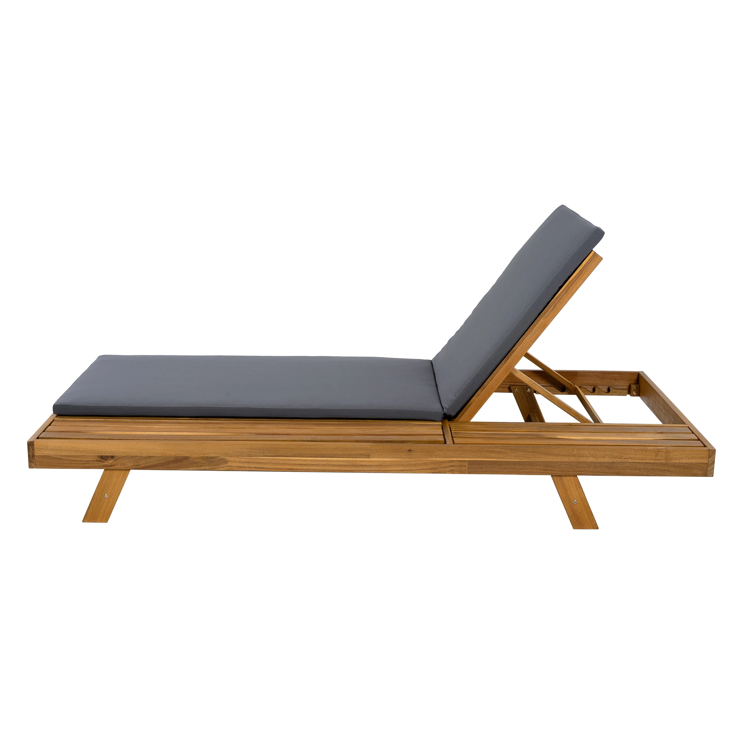 Walker Edison | Teak Lounge Chaise Sunbed