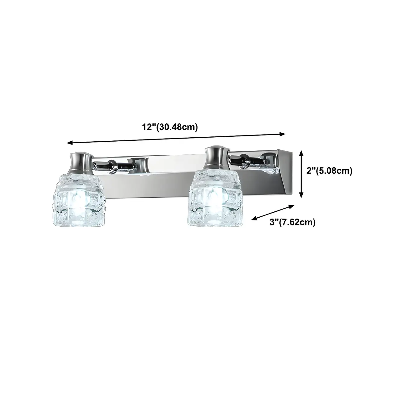 Modern Chrome Crystal Bathroom Vanity Light