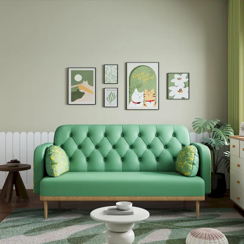Loveseat sofa with tulip pattern
