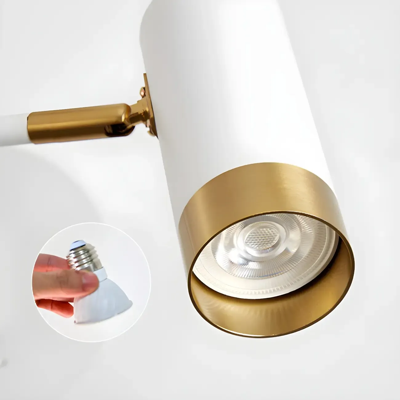 Modern Metal Cylinder Swing Arm Wall Light