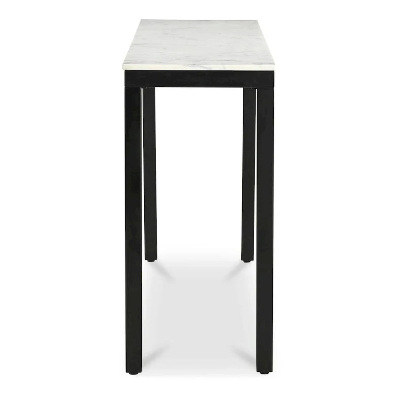 Aurelle Home Pariso Modern White Marble-Top Console Table - 42 W x 30 H x 14 D