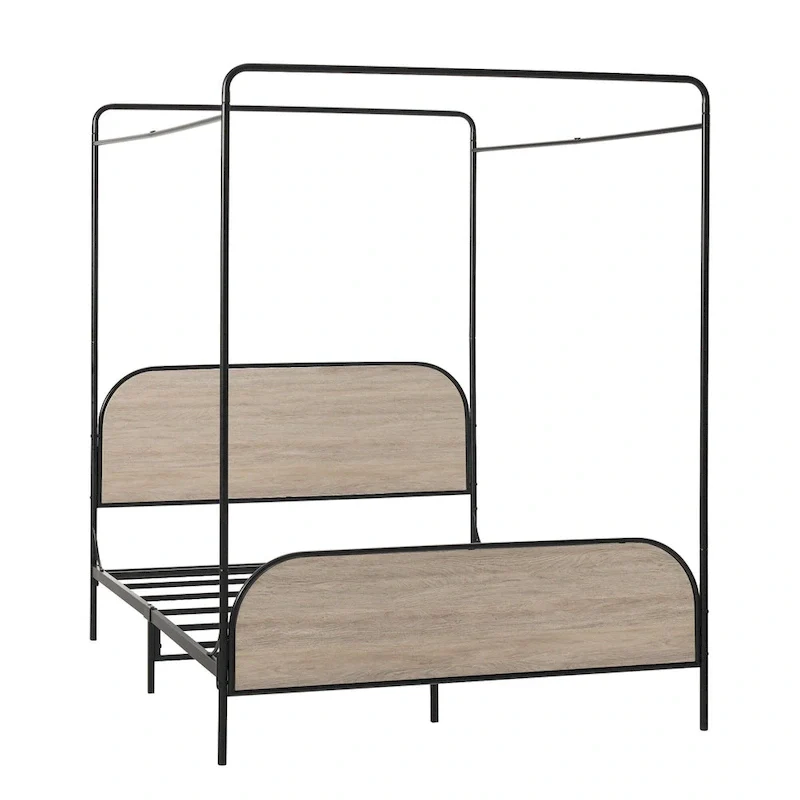 Middlebrook Designs Modern Curved Metal Queen Canopy Bed