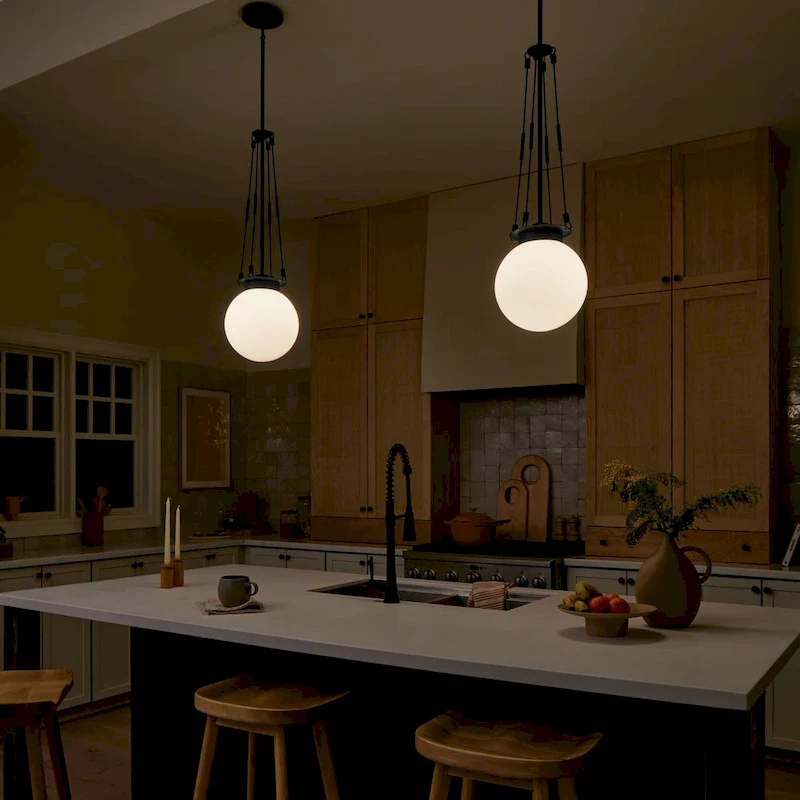 Kichler Lighting Albers 10.5 In. 1-Light Black Pendant Light