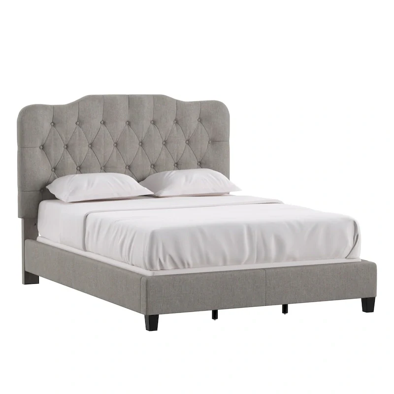 Ginny Adjustable Diamond-tufted Camel Back Bed by iNSPIRE Q Classic