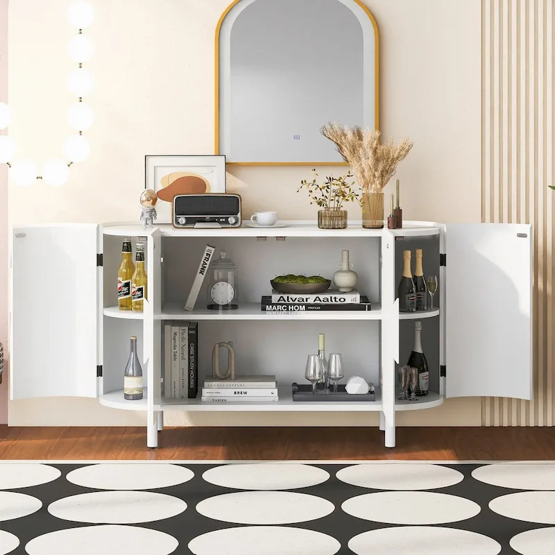 47.80 Inch high quality MDF Sideboard with Adjustable Shelves - 47.80 x 16.50