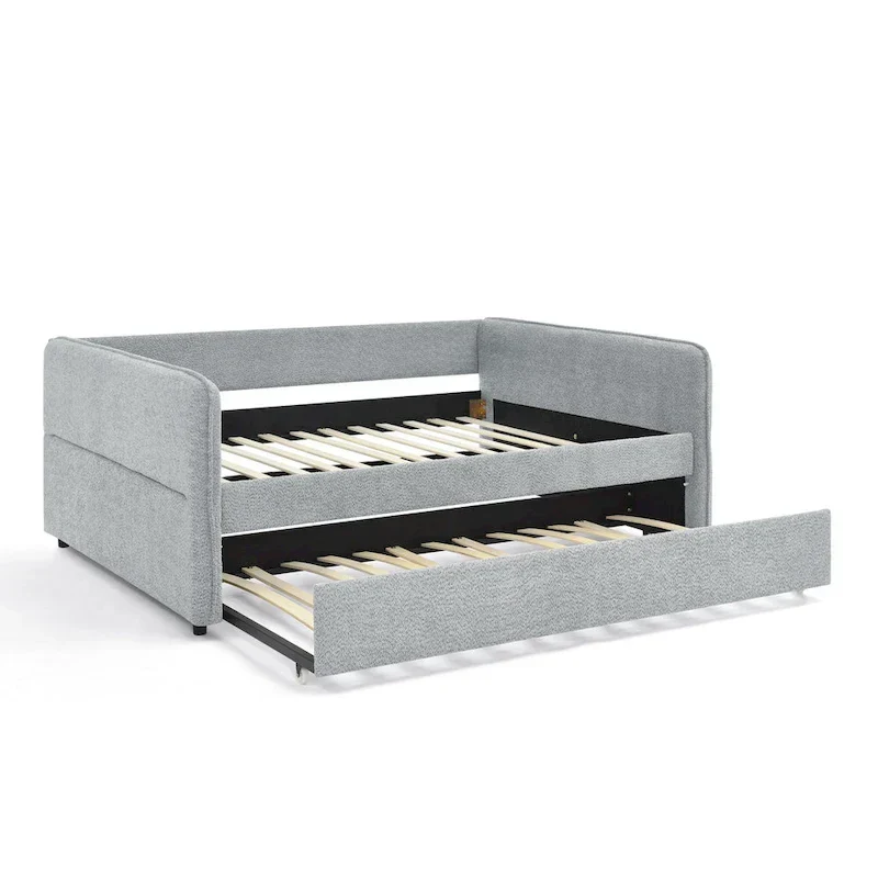 Full Boucle Daybed with Trundle