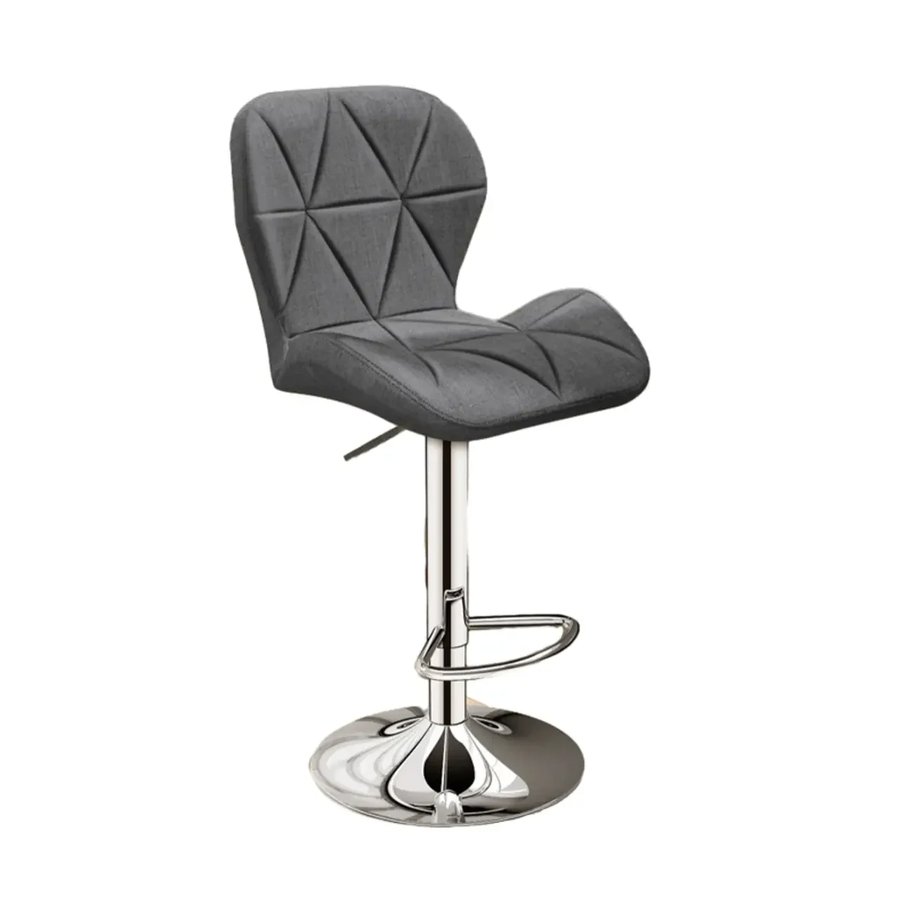 Square Adjustable Swivel Leather Bar Stools with Back