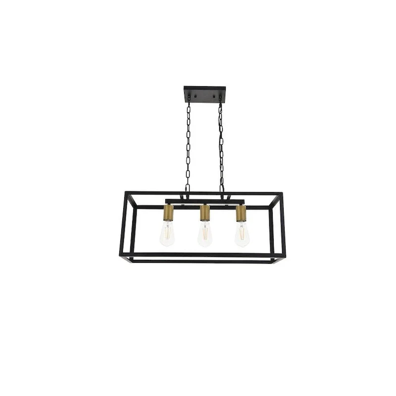 Resolute 3 light black Pendant