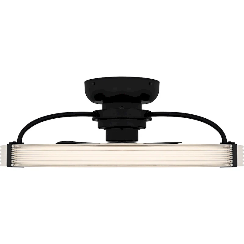 Elrod Integrated LED Matte Black Ceiling Fan Light