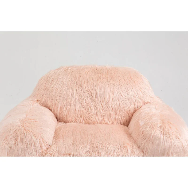 Bean bag chair lazy long hair sofa adult, teen high density foam filled modern focus chair