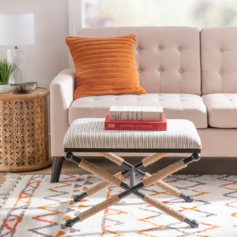 Ella Boho Campaign Accent Stool