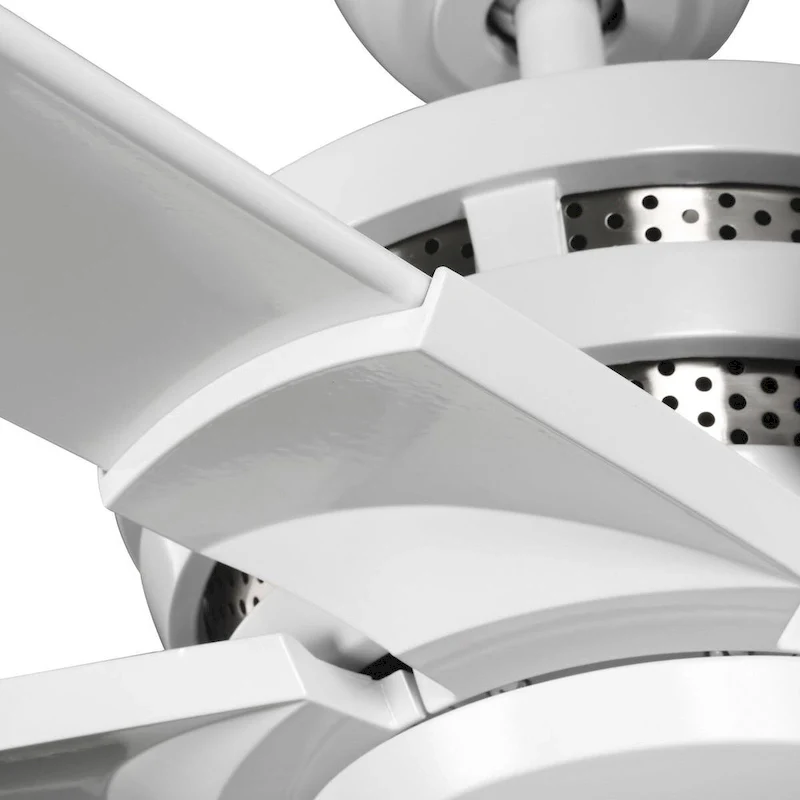 Huff Collection Indoor Outdoor 96  Six-Blade Satin White Ceiling Fan - 14.560  x 44.560  x 13.970