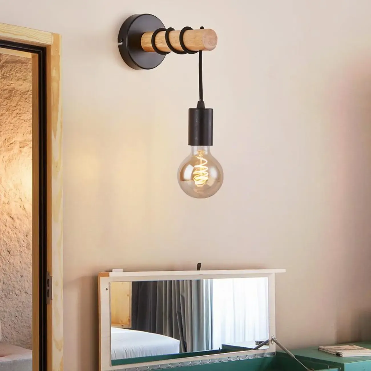 Industrial Black Geometric Wall Sconce Light Residential Use