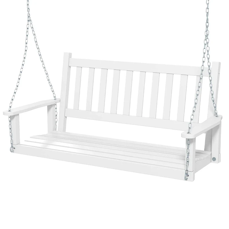 Costway 2-Person Wooden Outdoor Porch Swing Heavy Duty Patio Hanging - See Details