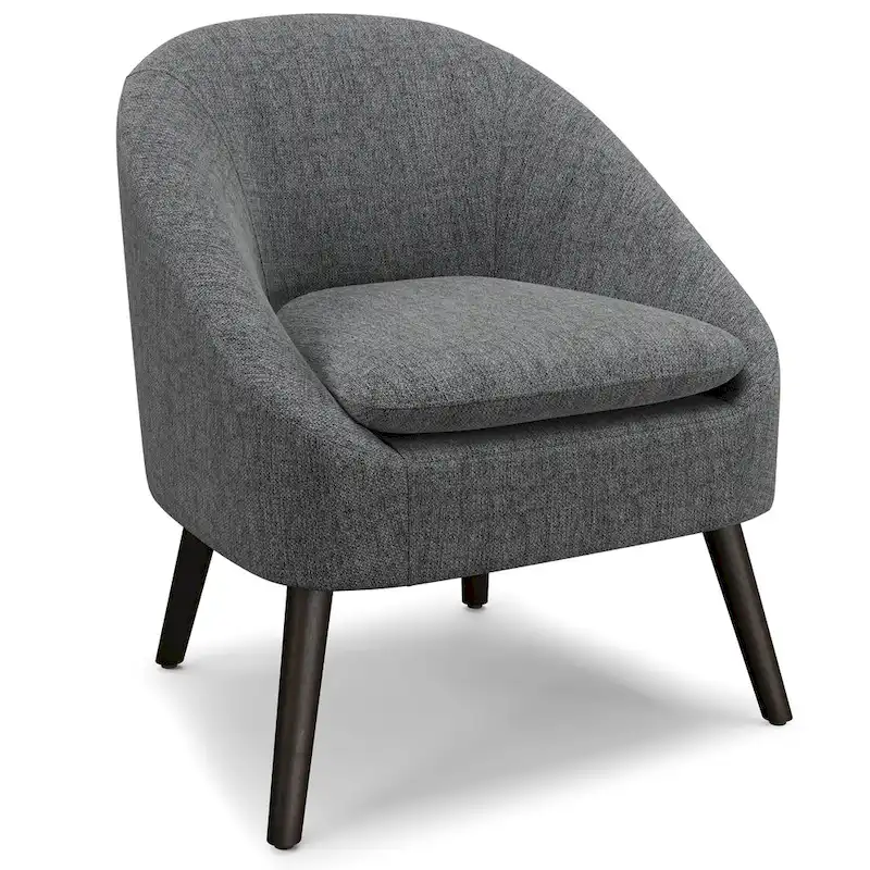 WYNDENHALL Bonita 27 inch Wide Irregular Mid Century Modern Accent Chair - 26.6 D x 26.8 W x 31.5 H