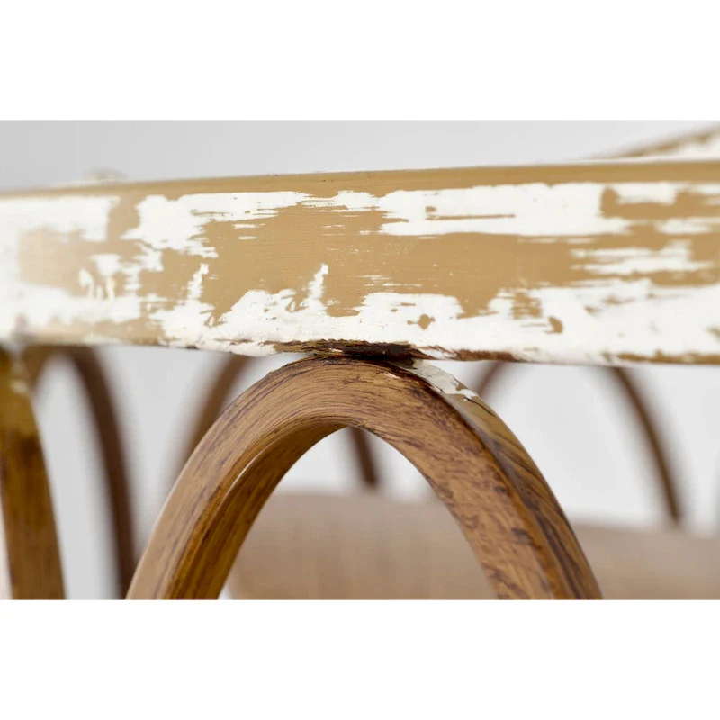 Kolleen 24-inch Weathered White and Imitation Wood 6 Lights 3 Blades Lighted Ceiling Fan with Remote