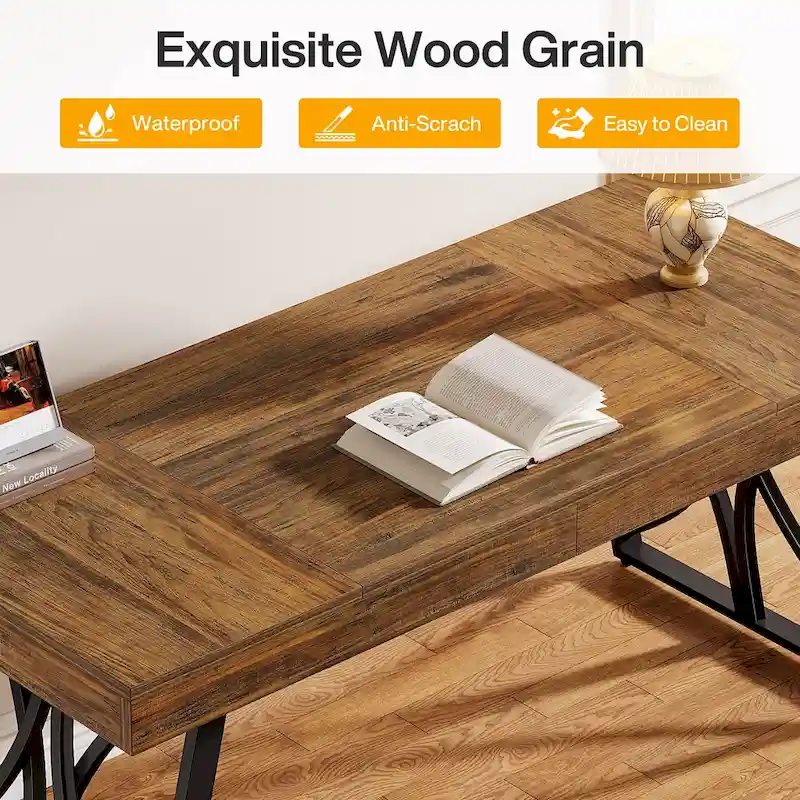 63-Inch Executive Desk, Industrial Large Computer Desk