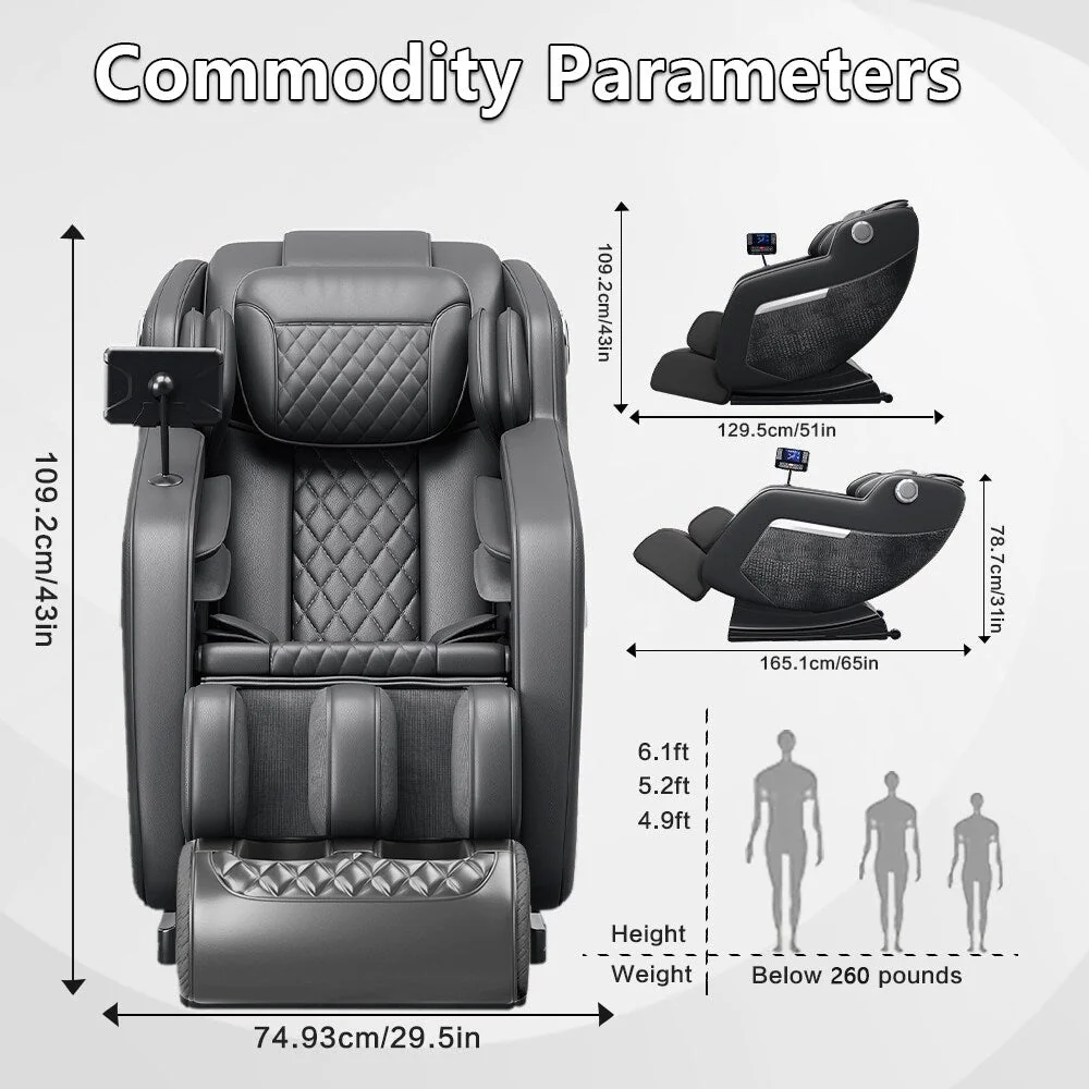 Zero Gravity Massage Recliner Chair with Full Body Massage, Heating, and Built-in Bluetooth Audio