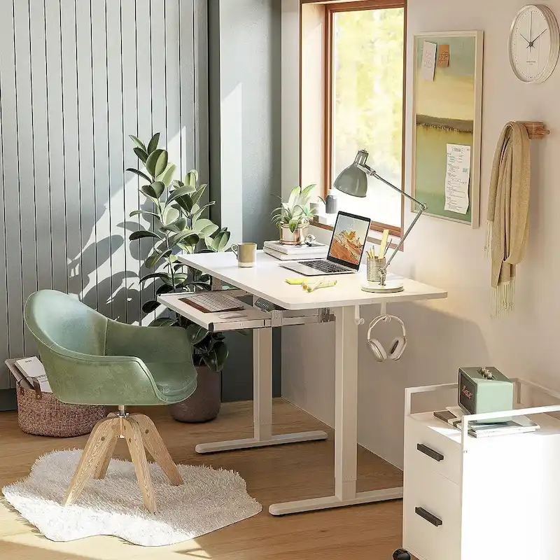 FEZIBO/Home Office Furniture/Wood/Desk With Keyboard Tray/Desks